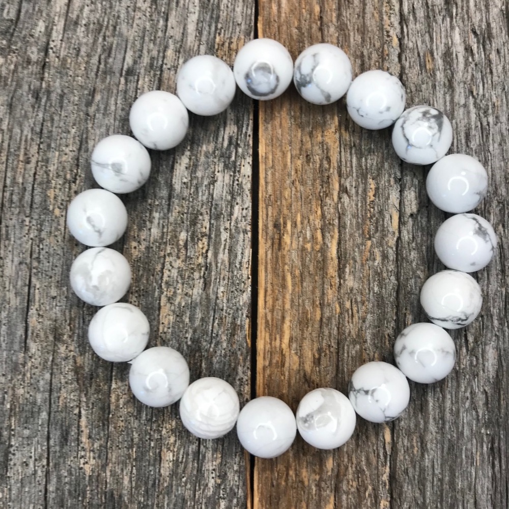 Natural Stone Bead Smooth Orb Bracelet
